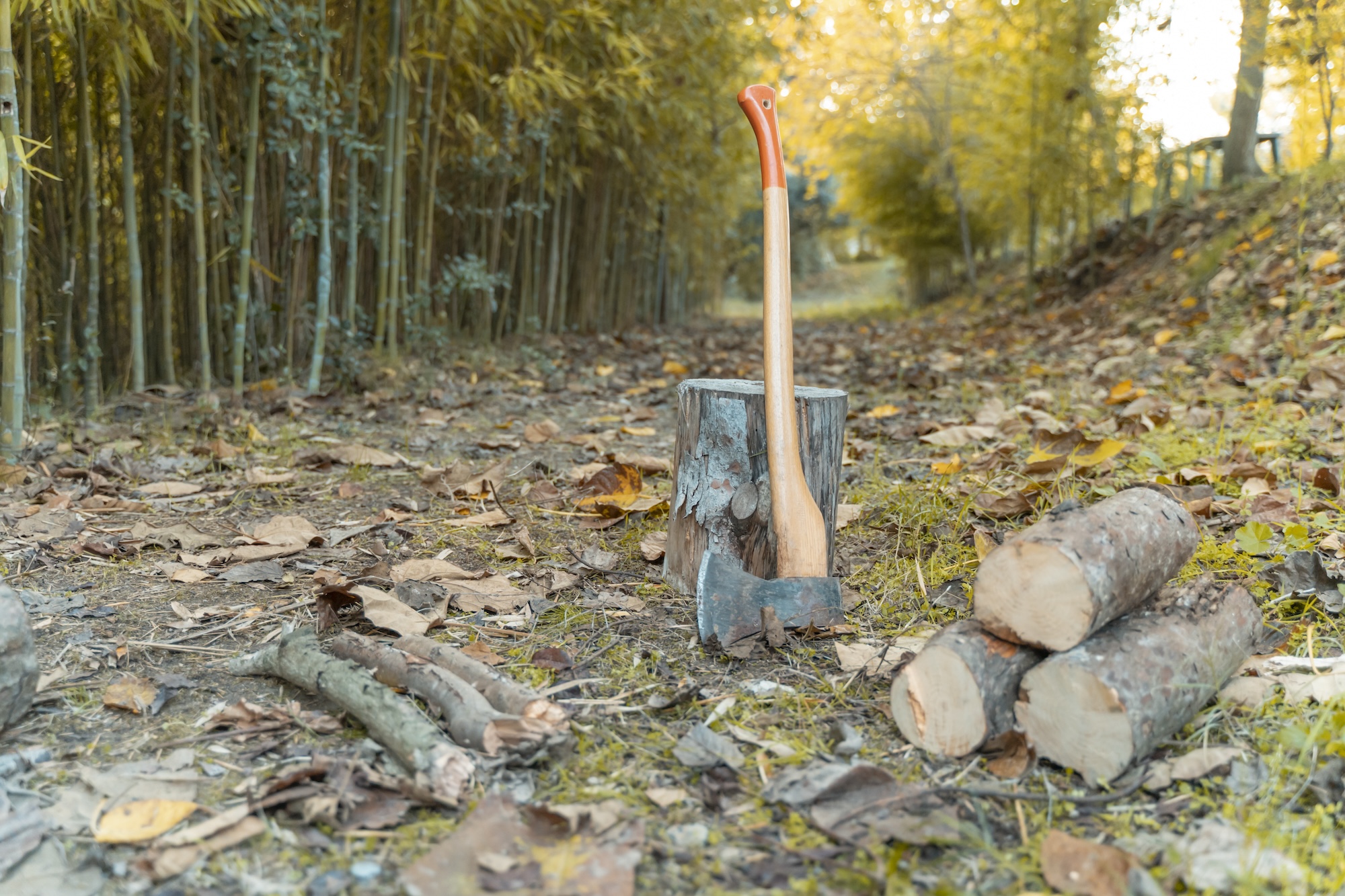 Manuell huggning, yxa